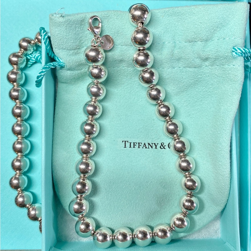 Tiffany & Co HardWear Ball Necklace 10mm 18” Sterling Silver 925 57g - Picture 1 of 9
